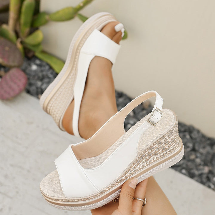 STIJLE SANDALEN MET WEDGE-HAK VOOR VROUWEN