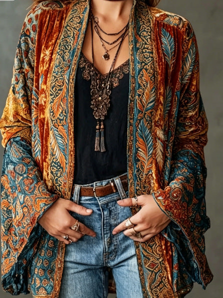 FLANEL BOHO-JAS VOOR VROUWEN