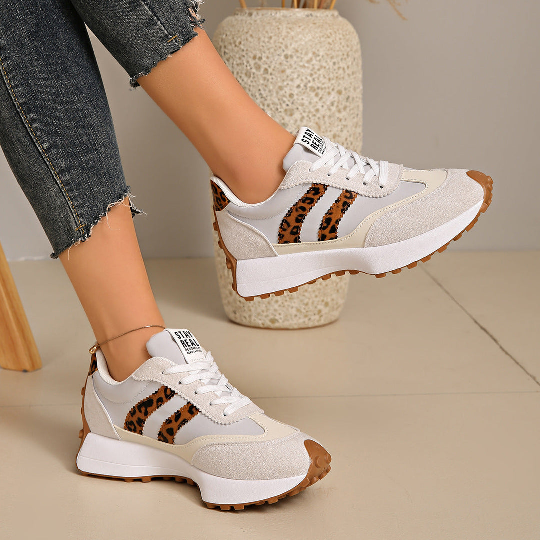 PLATTE SNEAKERS MET VETERS VOOR VROUWEN