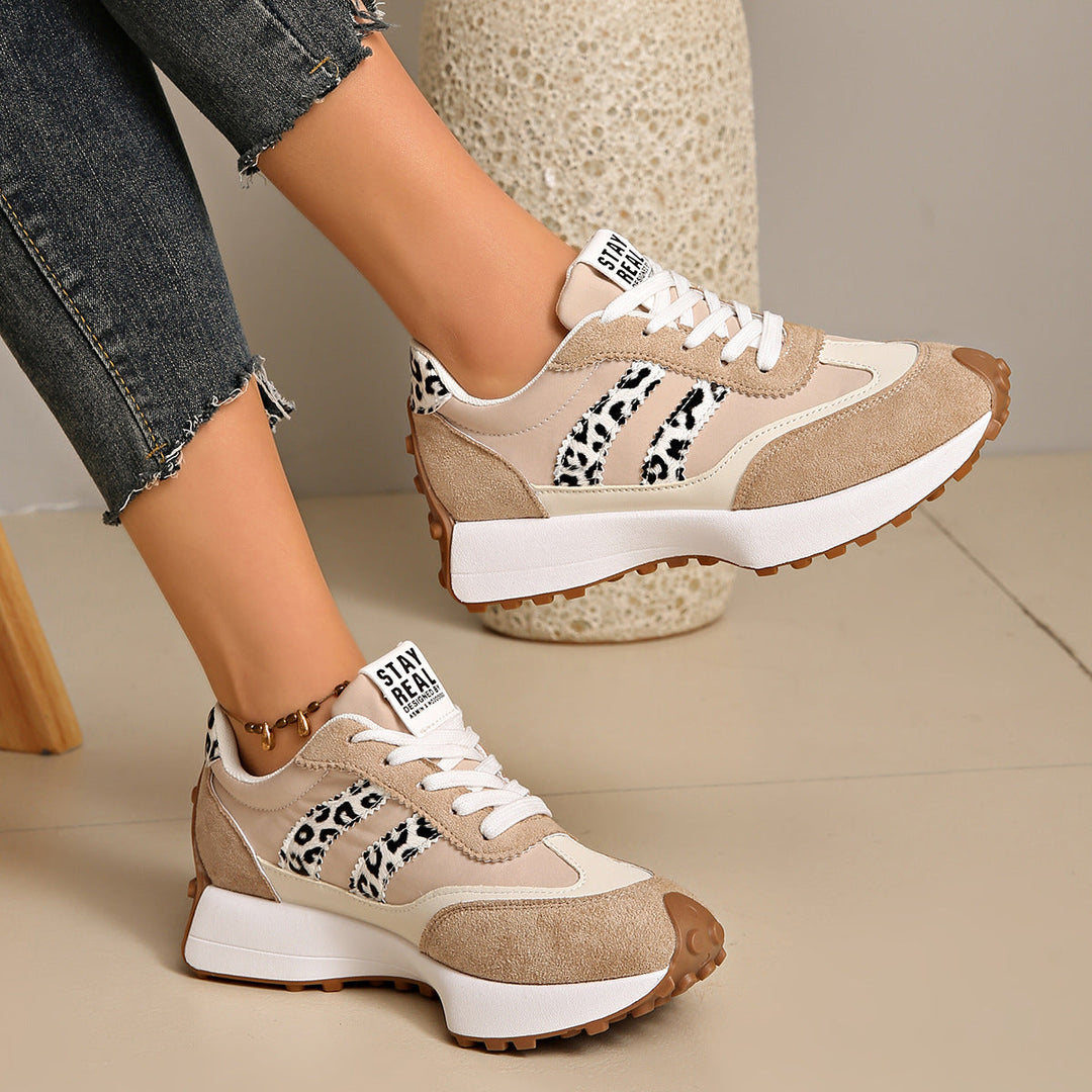 PLATTE SNEAKERS MET VETERS VOOR VROUWEN