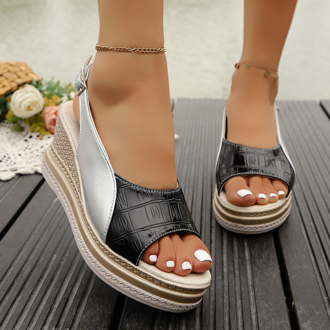 STIJLE SANDALEN MET WEDGE-HAK VOOR VROUWEN