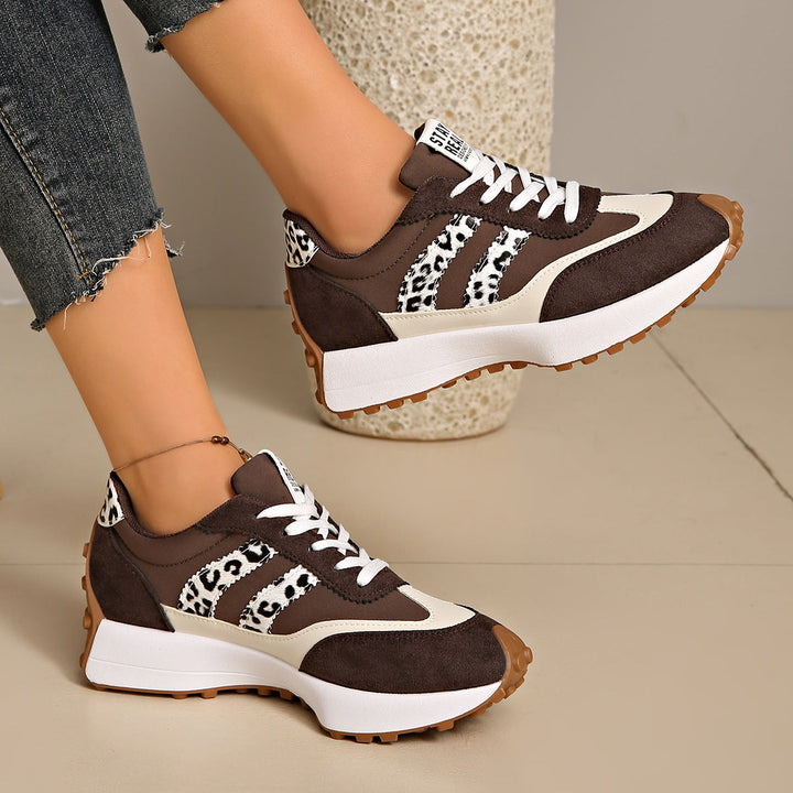 PLATTE SNEAKERS MET VETERS VOOR VROUWEN
