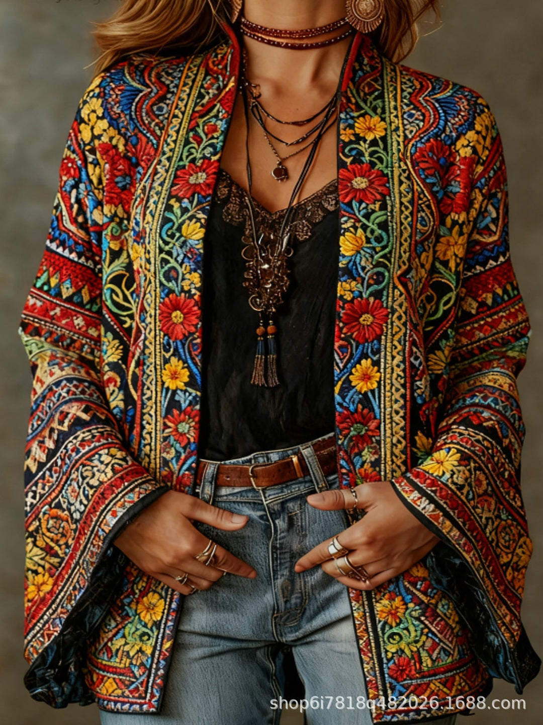 FLANEL BOHO-JAS VOOR VROUWEN