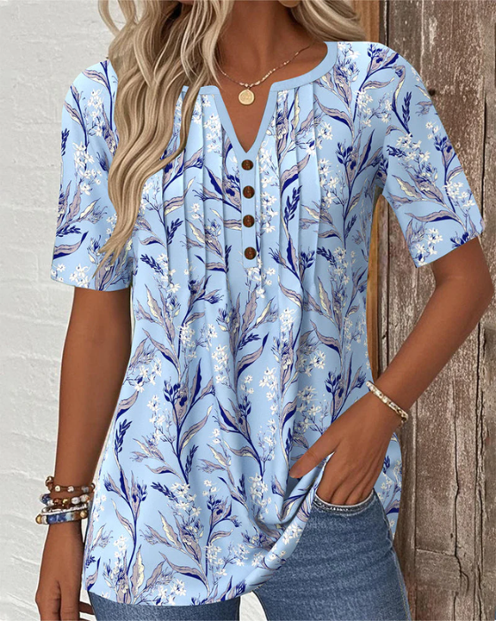 CHIQUE ONTSPANNEN BLOUSE MET V-HALS VOOR VROUWEN