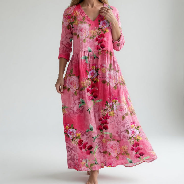 MAXI-JURK MET BLOEMENPRINT VOOR VROUWEN
