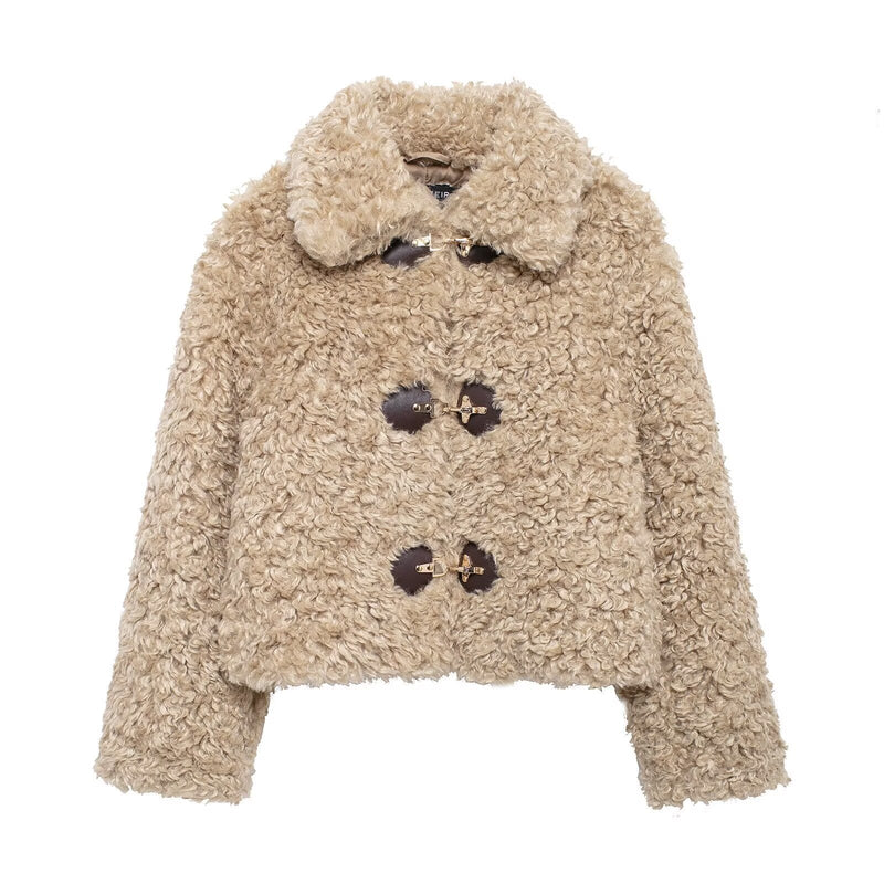 Dames Teddyjas met Sjaalkraag en Gespdetail