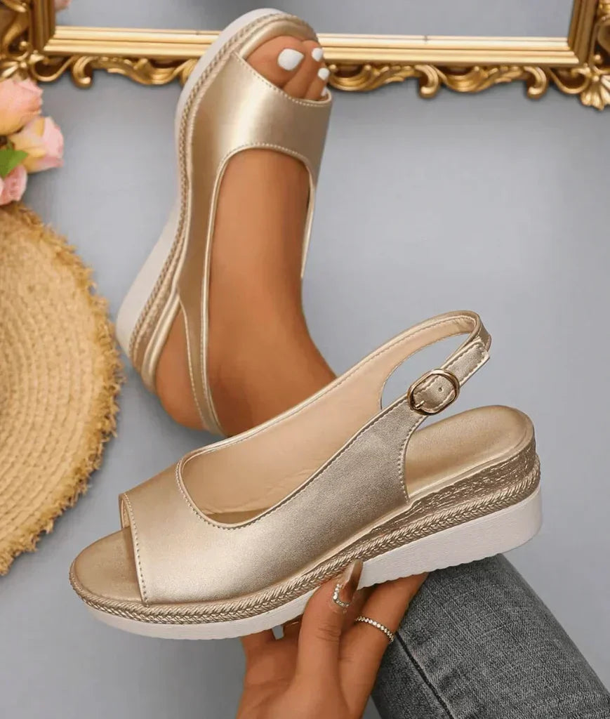STIJLE SANDALEN MET WEDGE-HAK VOOR VROUWEN