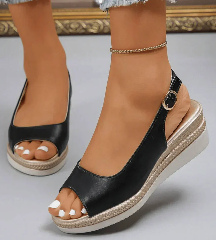 STIJLE SANDALEN MET WEDGE-HAK VOOR VROUWEN