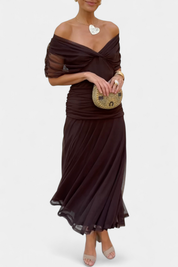 CHIC MAXI JURK MET V-HALS VOOR VROUWEN