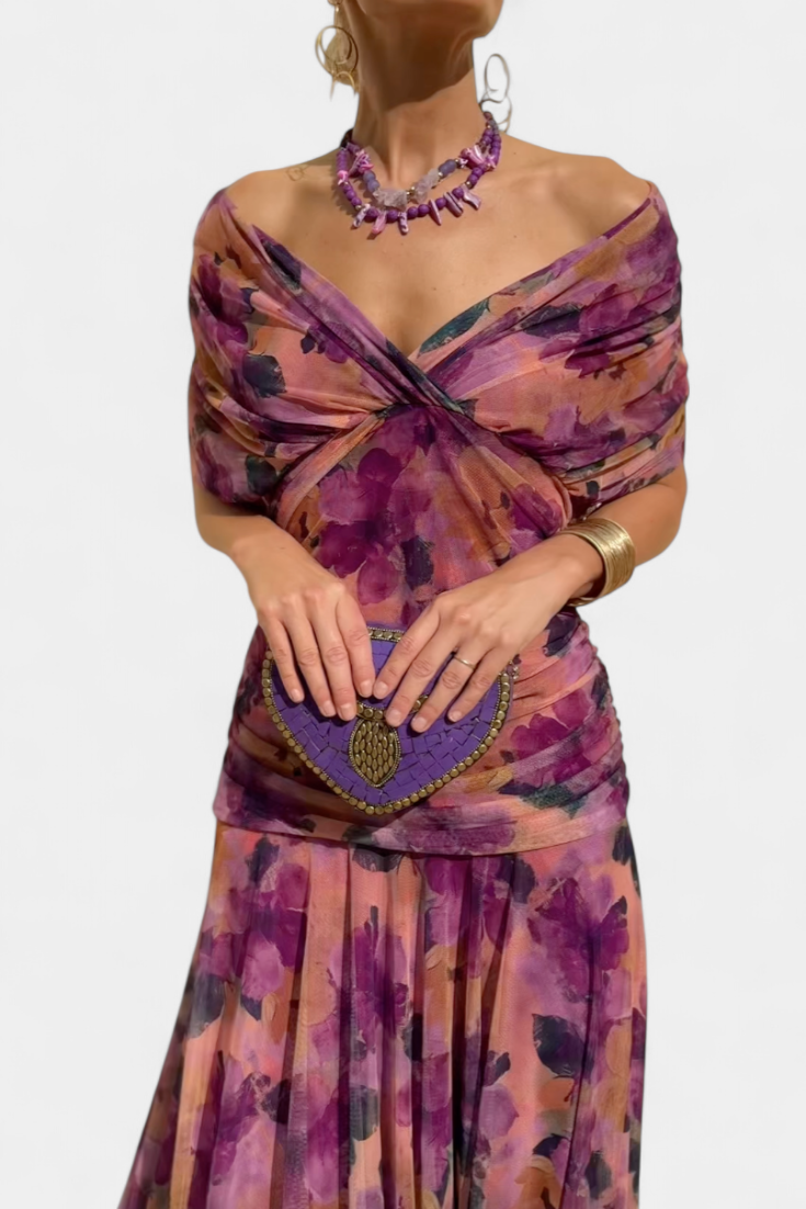 ELEGANTE GEDAPEERDE JURK VOOR VROUWEN