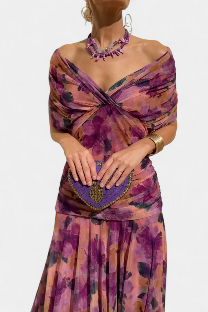 ELEGANTE GEDAPEERDE JURK VOOR VROUWEN