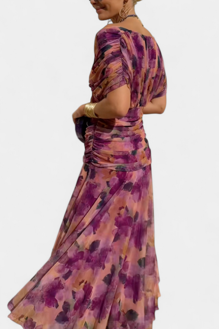 CHIC MAXI JURK MET V-HALS VOOR VROUWEN