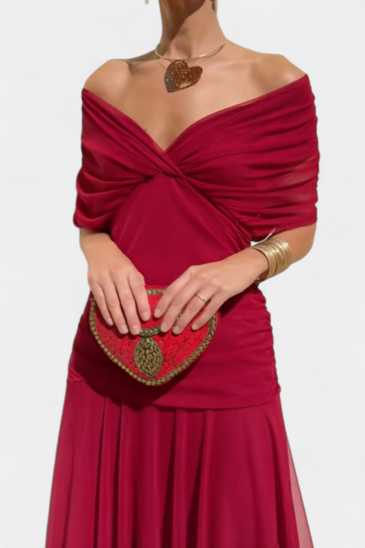 CHIC MAXI JURK MET V-HALS VOOR VROUWEN