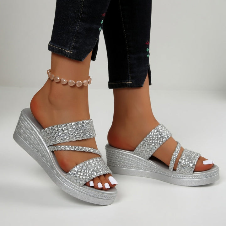GEVLOCHTEN WIG SANDALEN VOOR VROUWEN
