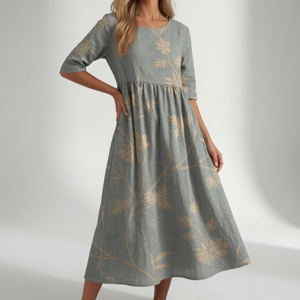 MAXI-JURK MET BLOEMENPRINT VOOR VROUWEN