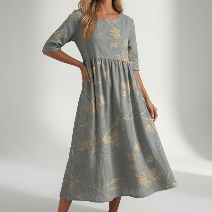 MAXI-JURK MET BLOEMENPRINT VOOR VROUWEN