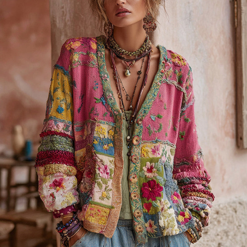 KLASSIEK PATCHWORKVEST VOOR VROUWEN