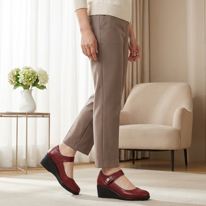 KLASSIEKE SCHOENEN MET HALFHOGE HAK VOOR VROUWEN