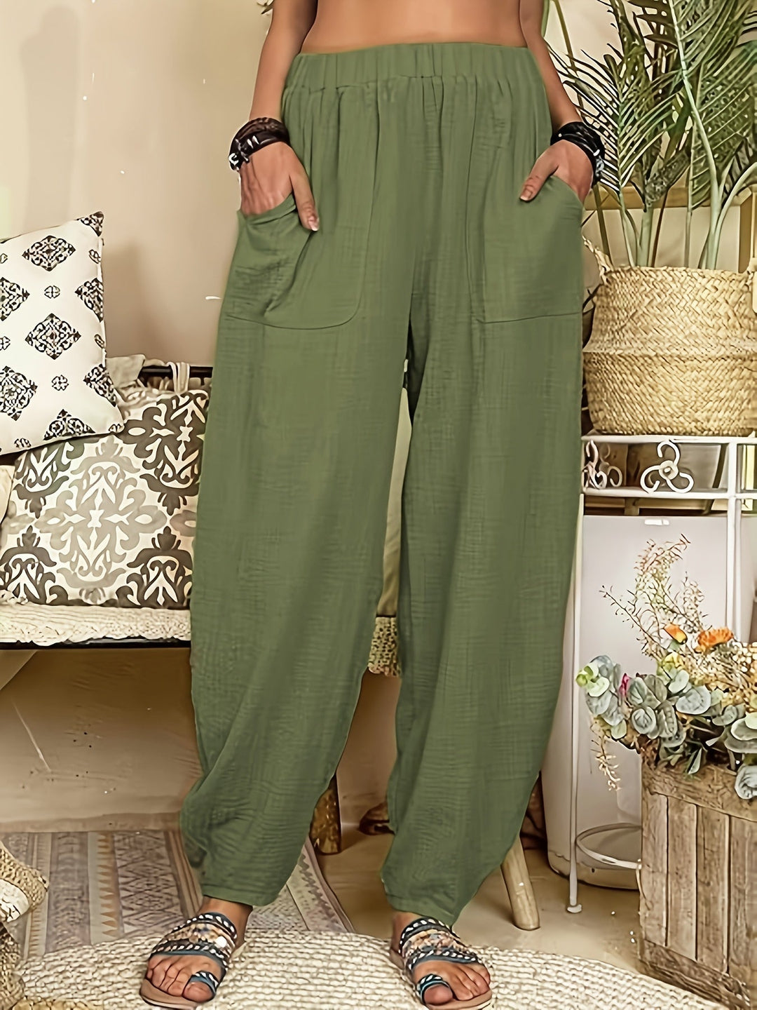 DRAPE ALLEDAAGSE BROEK VOOR VROUWEN