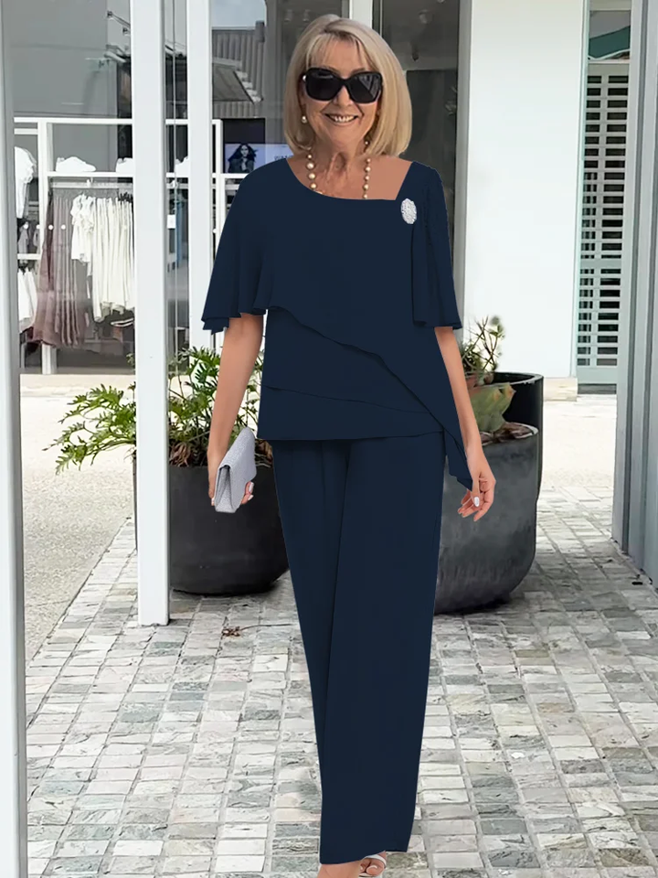 ELEGANTE CHIFFON BROEKSET VOOR VROUWEN