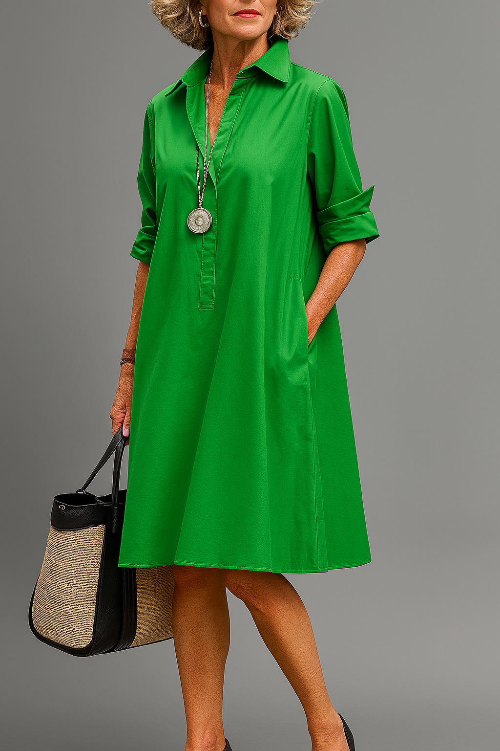 MODERNE MIDI JURK VOOR DAMES