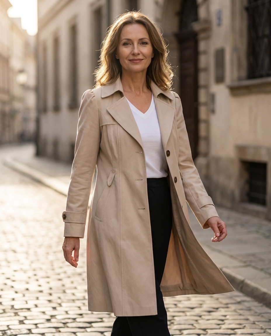 LANGE ELEGANTE JAS VOOR VROUWEN