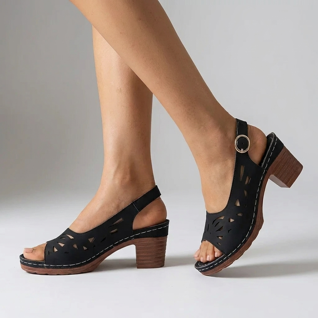 CHICKE SANDALEN MET WEDGE-HAK VOOR VROUWEN