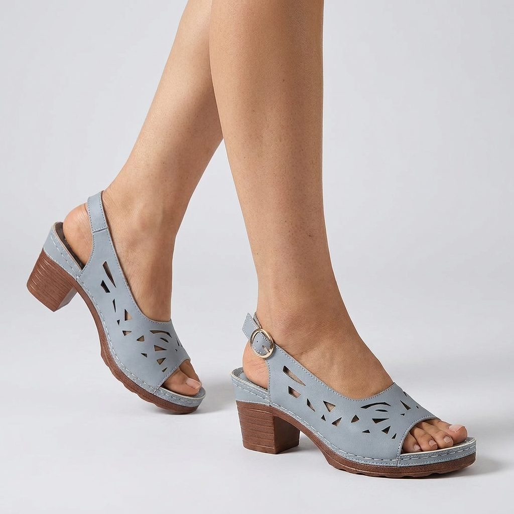 CHICKE SANDALEN MET WEDGE-HAK VOOR VROUWEN