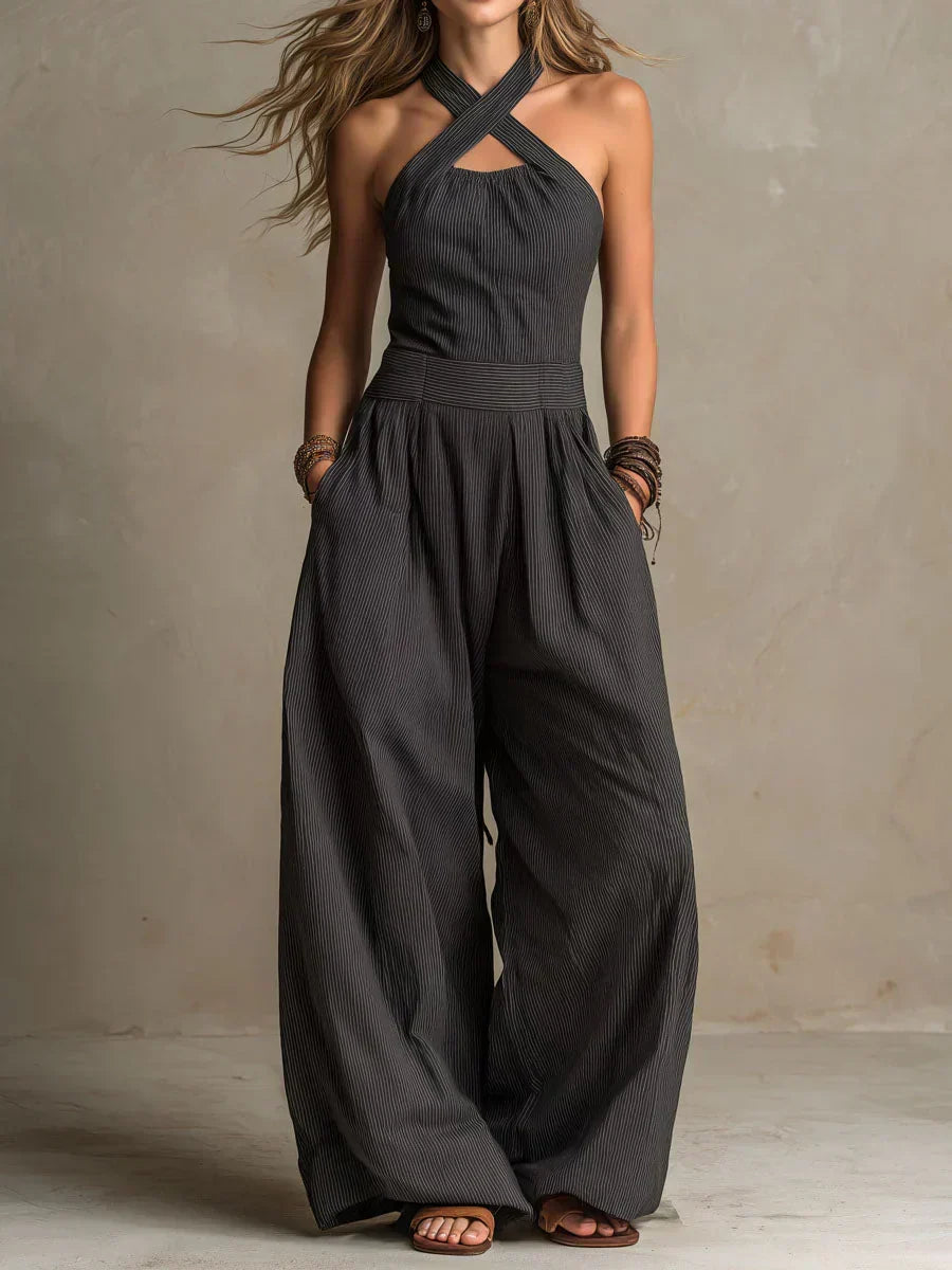 JUMPSUIT MET WIJDE PIJPEN VOOR VROUWEN
