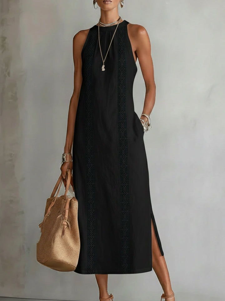 ELEGANTE MIDIJURK ZONDER MOUWEN VOOR VROUWEN