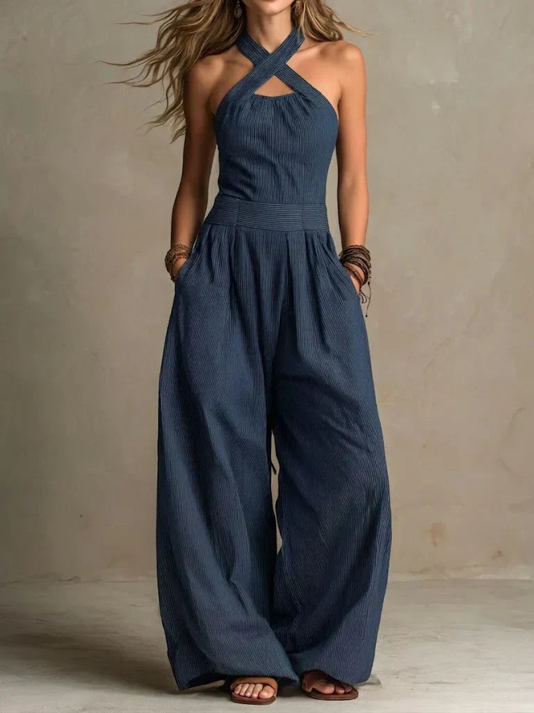 JUMPSUIT MET WIJDE PIJPEN VOOR VROUWEN