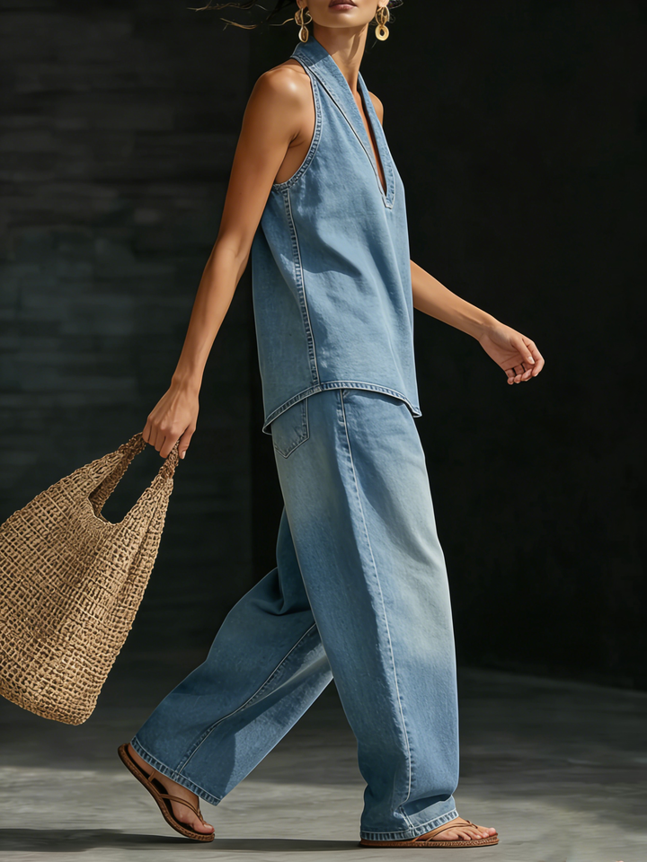 TWEEDELIGE DENIMSET VOOR VROUWEN