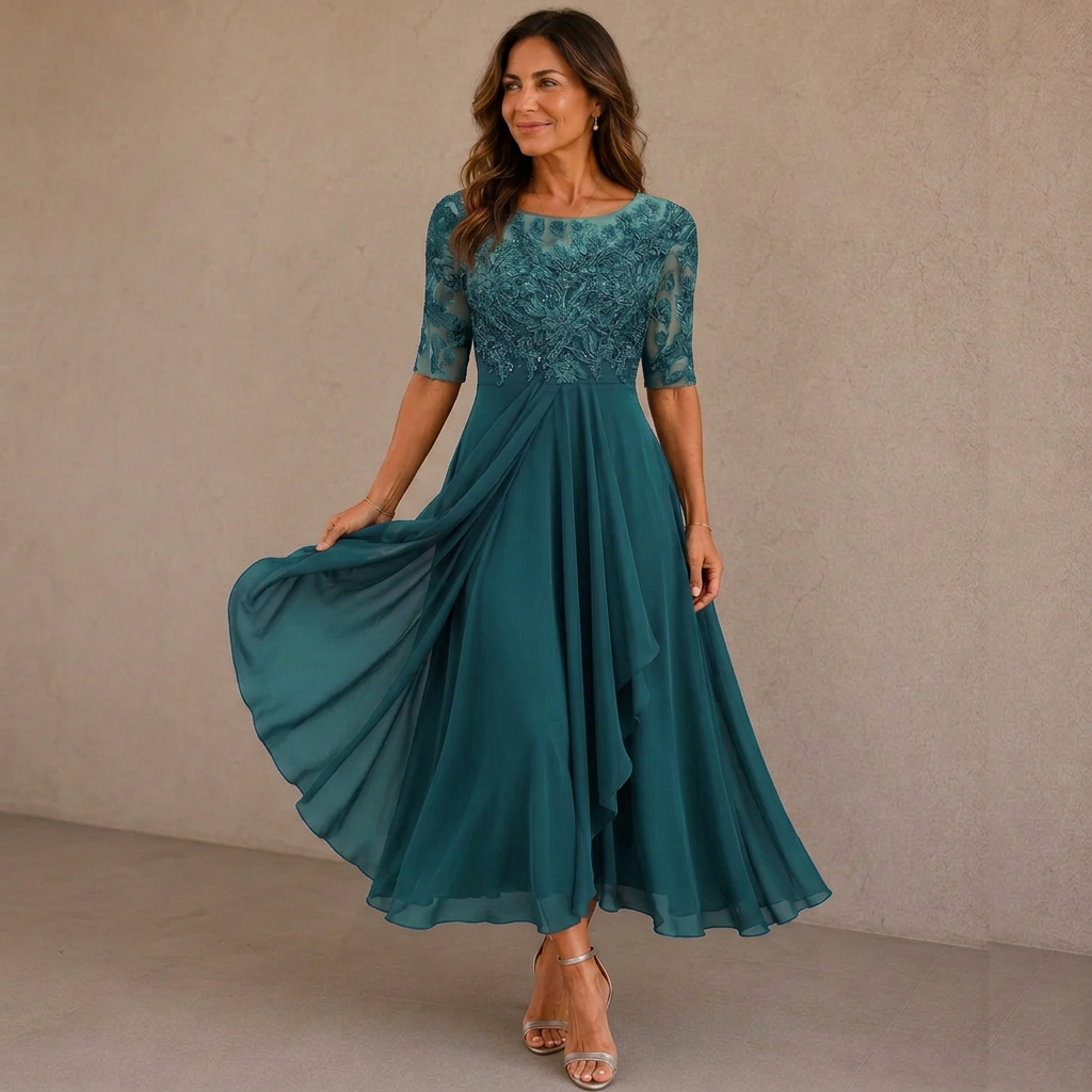 ELEGANTE CHIFFON JURK VOOR VROUWEN