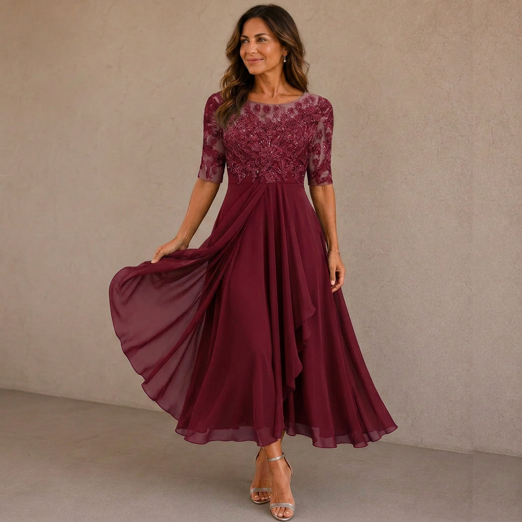 ELEGANTE CHIFFON JURK VOOR VROUWEN
